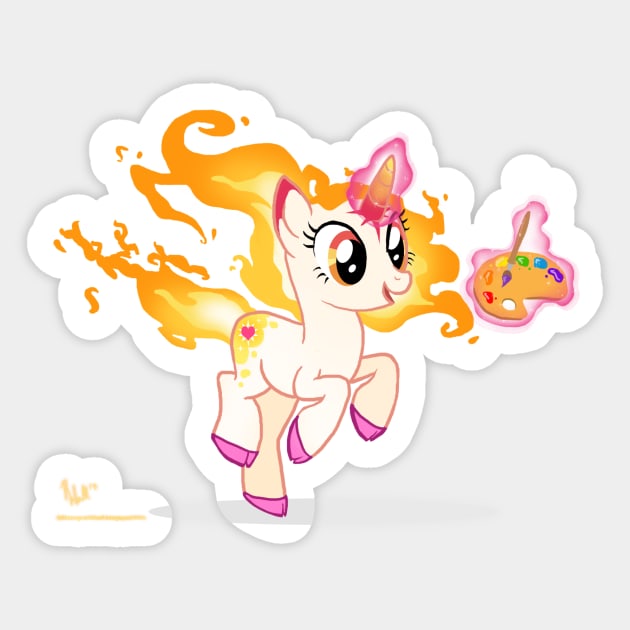 My Little Pony: Passionate Painter Sticker by Unicornarama